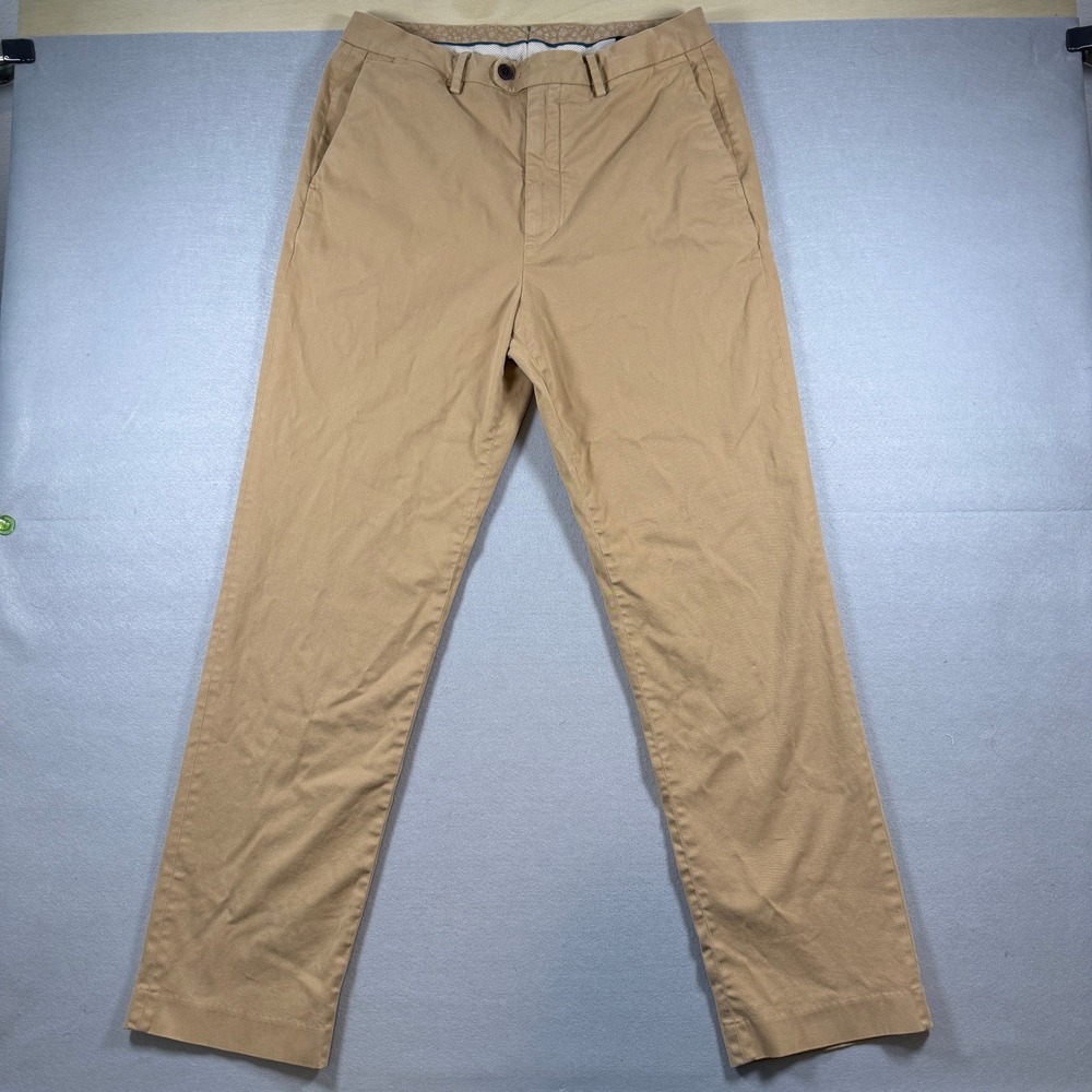 Bonobos Chino Pants Mens 33/32 Tan Classic Fit Cotton Italian Fabric Khaki